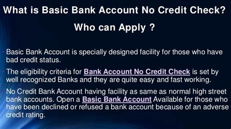 Bank Account With No Credit Check